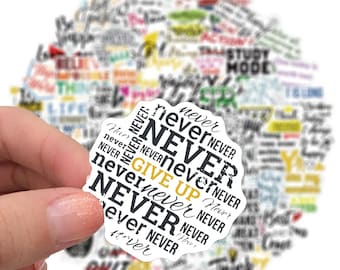 100Pcs Inspirational Quote Stickers, Motivational Positive Vinyl Decals for Laptop Water Bottle Phone Journal Planer stickers, Words Sticker