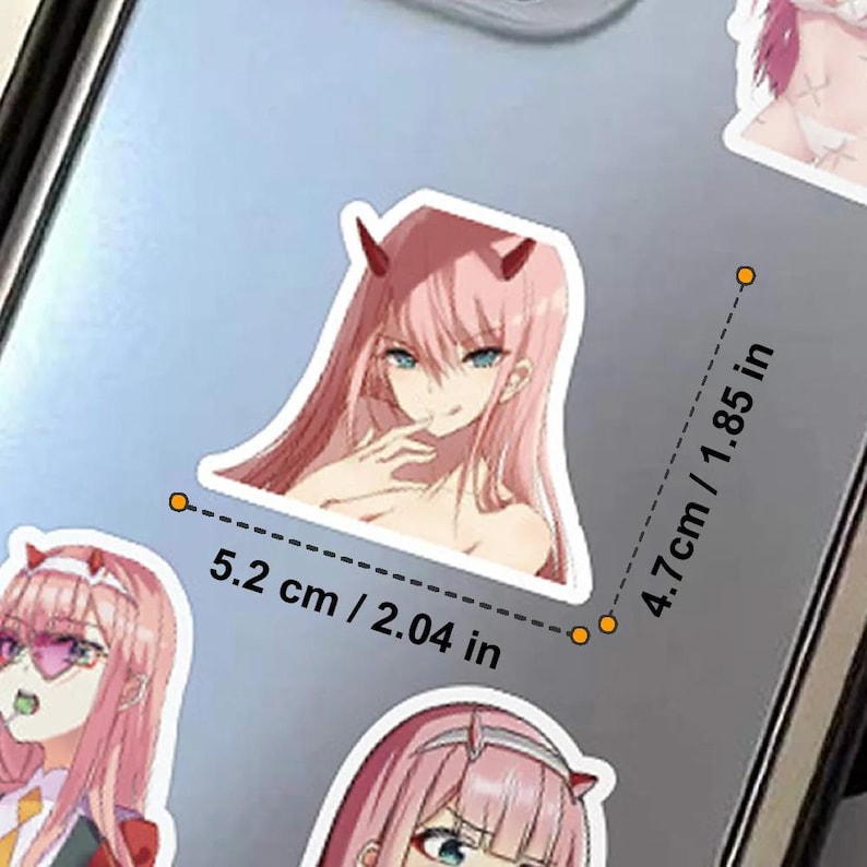 Pink Anime Girl Sticker Pack – Cute Anime Stickers Set, Kawaii Vinyl ...