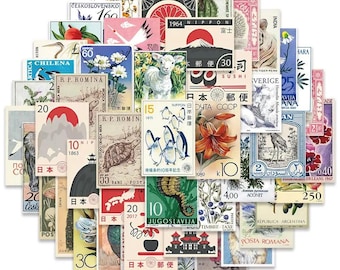 Pegatinas retro japonesas con estampados, calcomanías vintage de dibujos animados para portátiles, botellas de agua, agendas, cuadernos y equipaje.