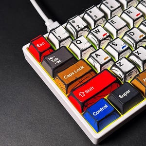 Comic Style Tastenkappen | Skizze Anime PBT Set | Cherry Profil benutzerdefinierte Schlüssel | Cel Shaded Manga Mechanische Tastatur Dekor