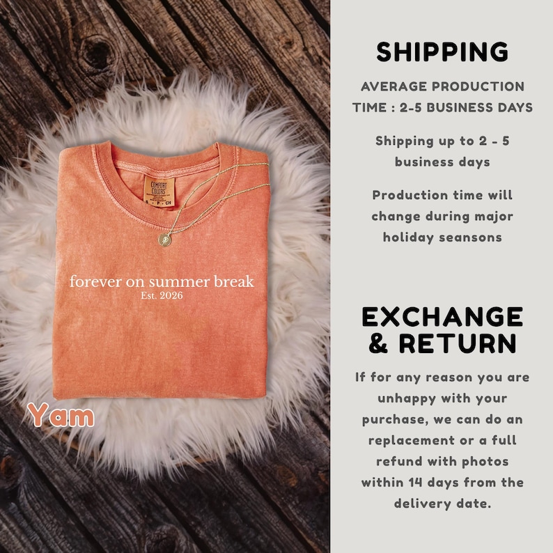 Comfort Colors 'Forever On Summer Break' Retirement Shirt : Cute Summer Retired Teacher Gift