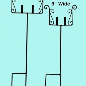 Wrought Iron Slate Sign Holder: Amish Handmade, Powdercoated Metal Scrollwork Stand, Slates Sold Separately image 2