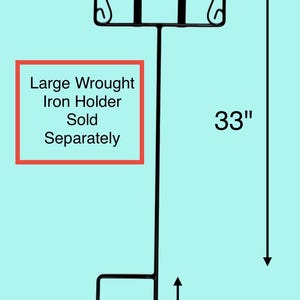 Wrought Iron Slate Sign Holder: Amish Handmade, Powdercoated Metal Scrollwork Stand, Slates Sold Separately image 4