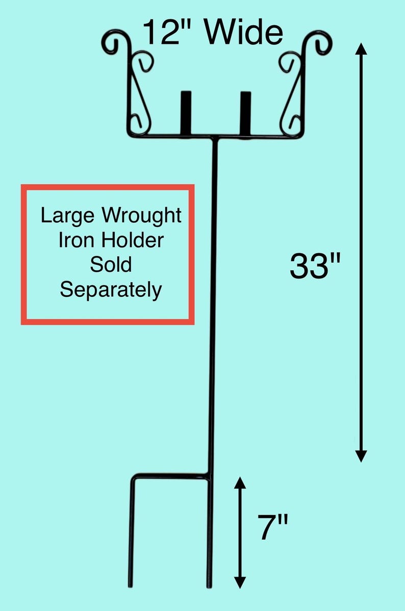 Wrought Iron Slate Sign Holder: Amish Handmade, Powdercoated Metal Scrollwork Stand, Slates Sold Separately image 4