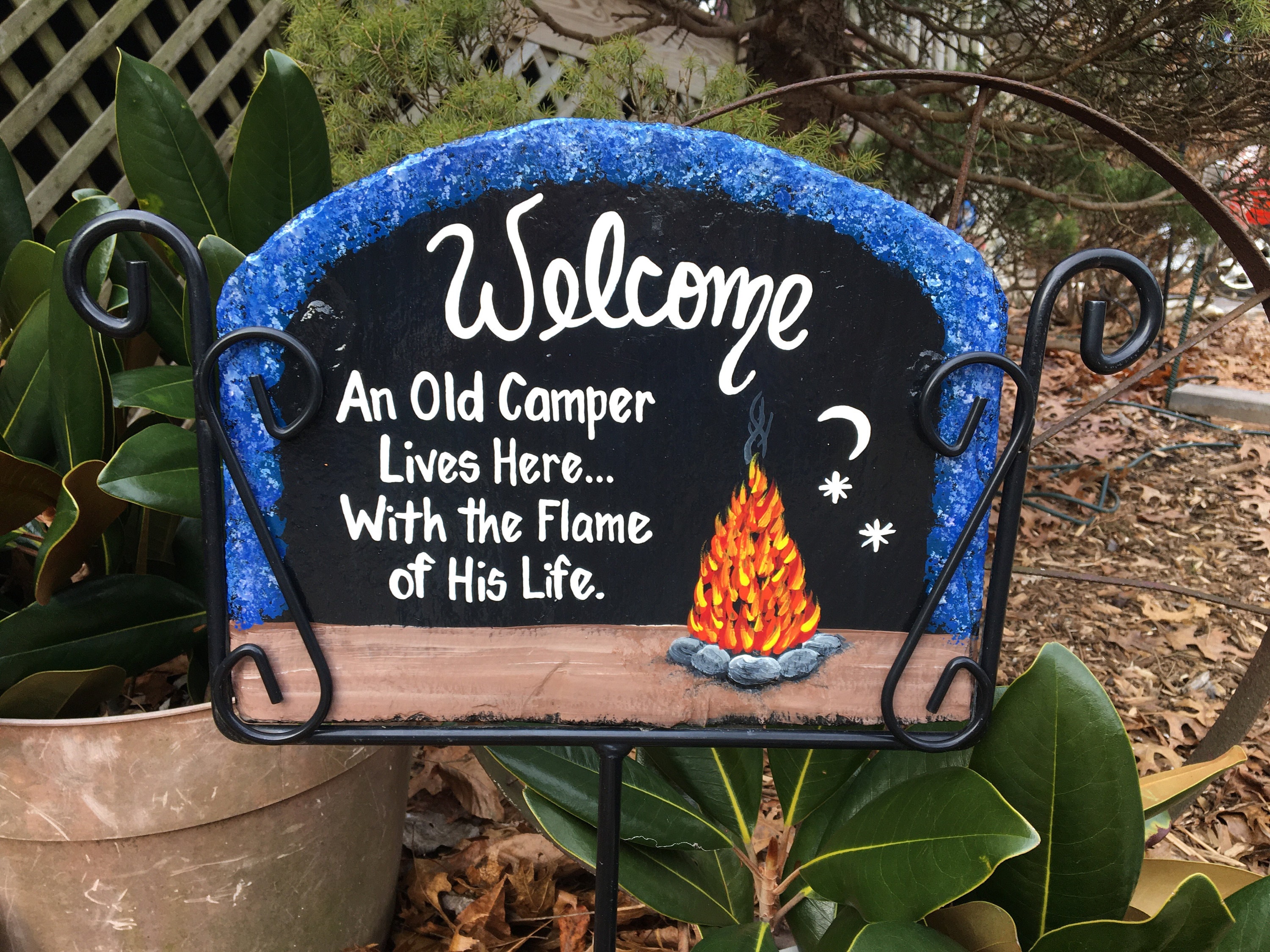 Bienvenido a nuestra fogata pozo de fuego del patio trasero o | Etsy