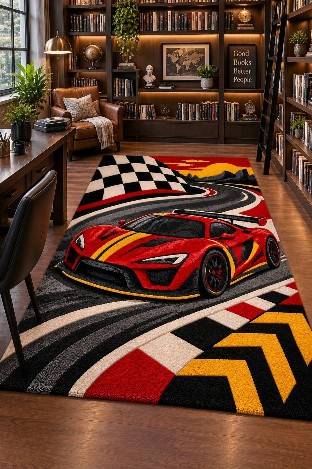 Car Racing Rug Kids Race Car Area Rug: Premium Hand-tufted Red Supercar Floor Carpet for ...
