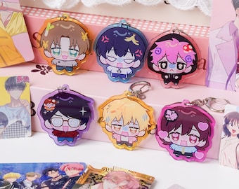 Tamon’s B-Side Stained Acrylic Keychain – Colorful Acrylic Charm, Anime Window Key Ring for Fans & Collectors