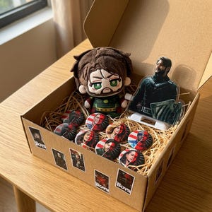 The Boys丨Inspired By Soldier Boy Jensen Ackles 10cm Plush Doll,Keychain Badges Pins Stickers Gift Set Merch Fan Collectible