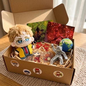 Proyecto Ave María | Llaveros de peluche de Grace, pegatinas, set de regalo, fan art, llavero de la Tierra de ganchillo, regalo para fans de la ciencia ficción