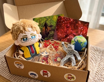 Project Hail Mary丨Grace Plushie Doll Keychains Stickers Gift set Fan Art Crochet Earth Keychain Sci-Fi Fan Gift