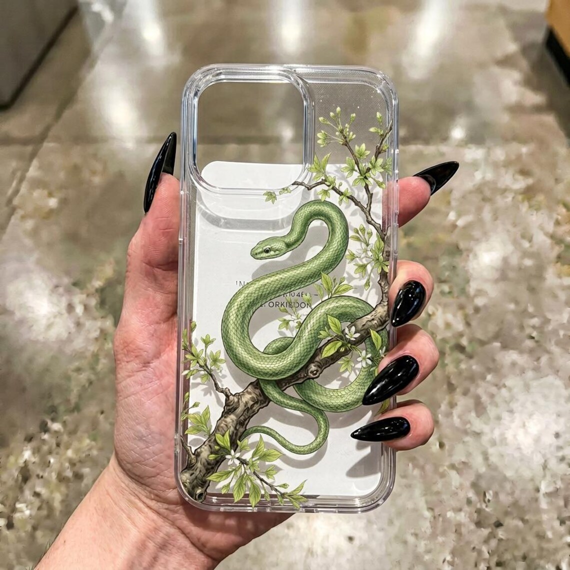 Snake Phone Protector Botanical Snake Phone Case, Soft Gel TPU Cover, Iphone, Samsung, Pixel ...