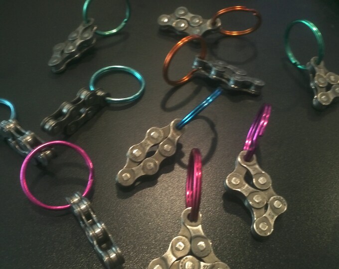 Bicycle Chain Key Chain reclaimed Material Bicycle Gift Etsy