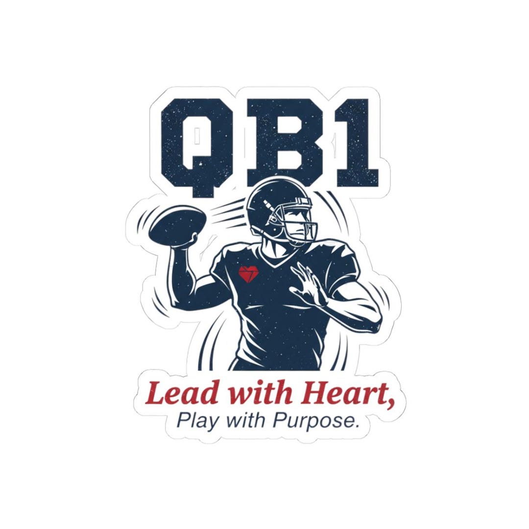 Speed Qb Sticker QB1 Quarterback Sticker | Lead With Heart Kiss-cut Vinyl - Etsy