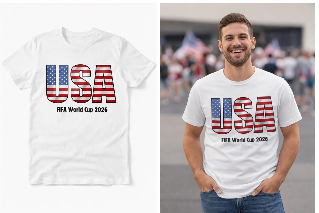 FIFA ワールドカップ　Tシャツ　USA アメリカ　限定　公式　服　アパレル FIFAワールドカップ2026 アメリカ国旗Tシャツ | サッカーファンTシャツ