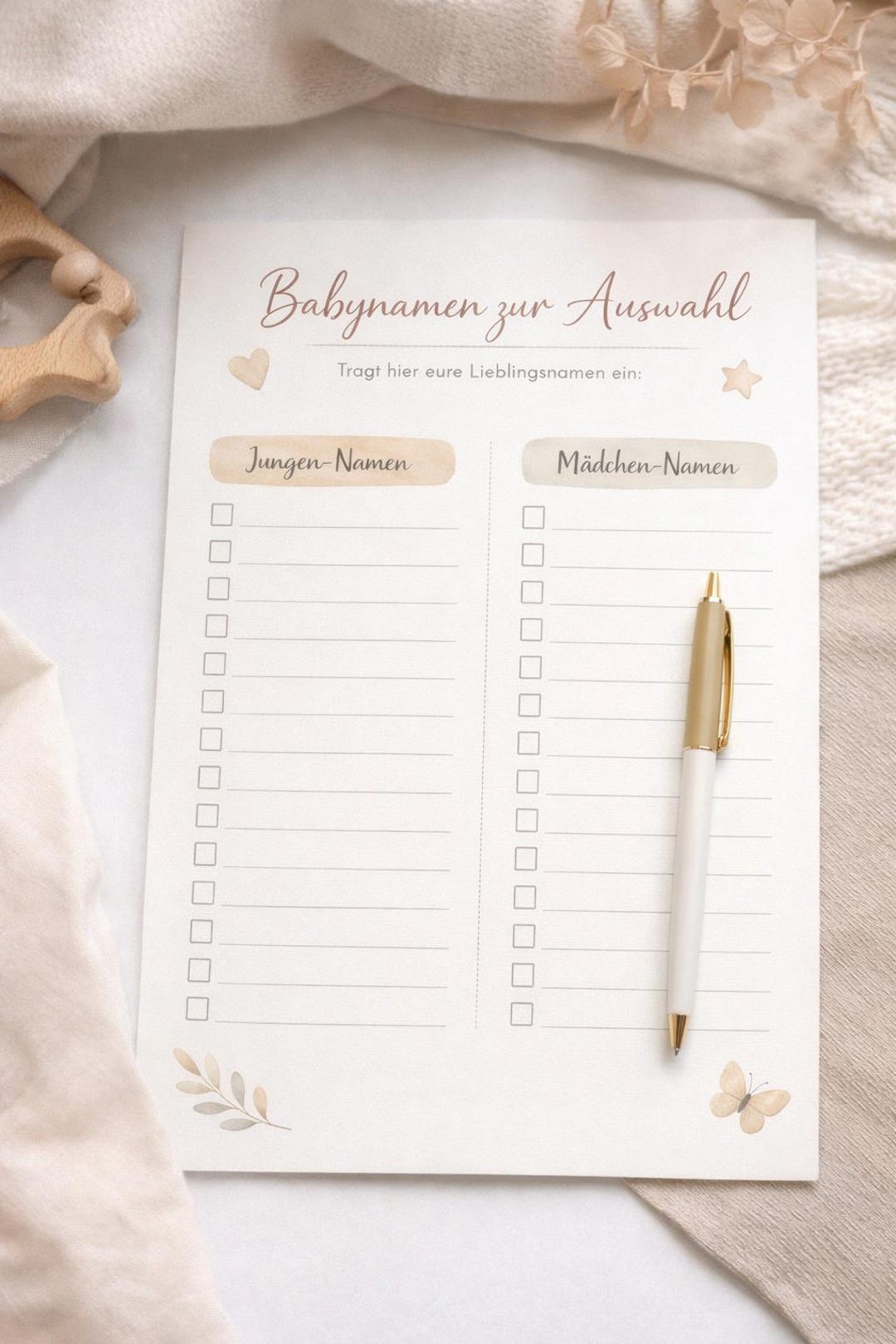 Name Checklist.pdf Baby Name List PDF / Name Finder to Fill Out / Boys and Girls / Digital ...