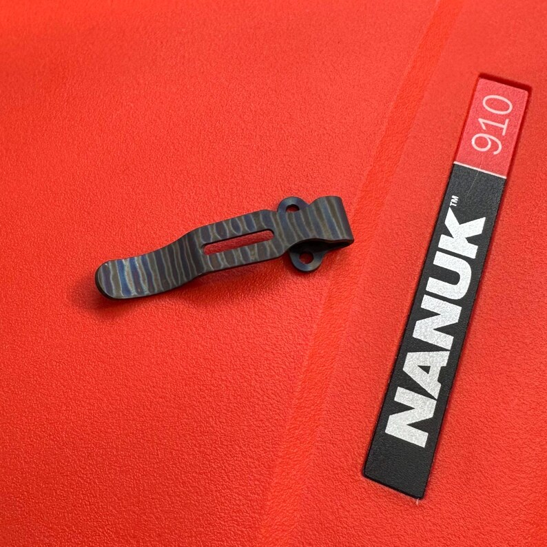 Zero Tolerance TITANIUM Pocket Clip ZT 0640 0920 0308 0620 0630 Deep Carry Pocket Clip Tiger Print image 2