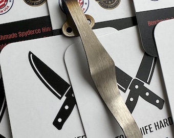 Raw Titanium Pocket Clip Replacement for Emerson Knives (Unfinished Grade 5 Titanium)