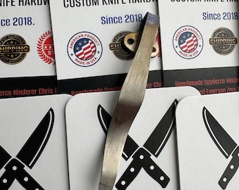Raw Titanium Pocket Clip Replacement for Emerson Knives (Unfinished Grade 5 Titanium)