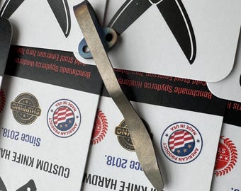 Raw Titanium Pocket Clip Replacement for Emerson Knives (Unfinished Grade 5 Titanium)