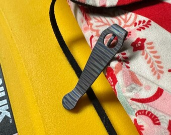 Spyderco Knives Replacement Pocket Clip TORCHED TITANIUM Deep Carry, Custom Spyderco Check List For Compatible Spyderco Models