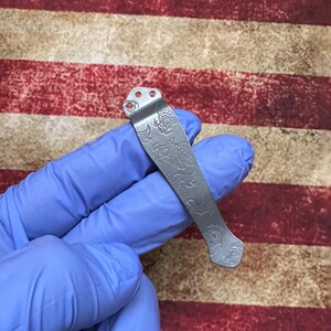 TITANIUM Pocket Clip for Emerson Knives (Colour Options) LUCKY COY image 3