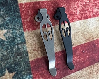 TITANIUM GLADIATOR Pocket Clip for Emerson Knives (Black orSilver)