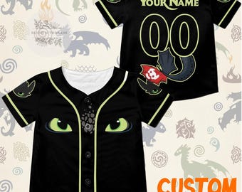 Personalization Toothless Baseball Jersey, Birthday Toothless Costume Group Shirt, Birthday Baseball Jersey, Epic Universe Birthday Trip