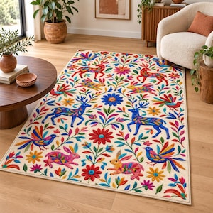 Red Mexican Rugs - Etsy