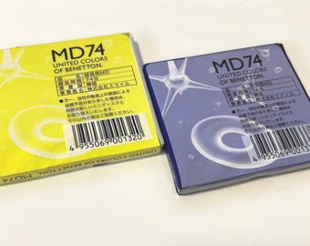 MD74 the Ultimate Minidisc Pair Yellow&blue United Colors of