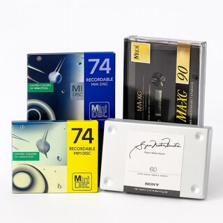 5 Minidisc BASF MD74 Maxima 74 Min | Registrabili Audio Digitale | Confezione Da 5
