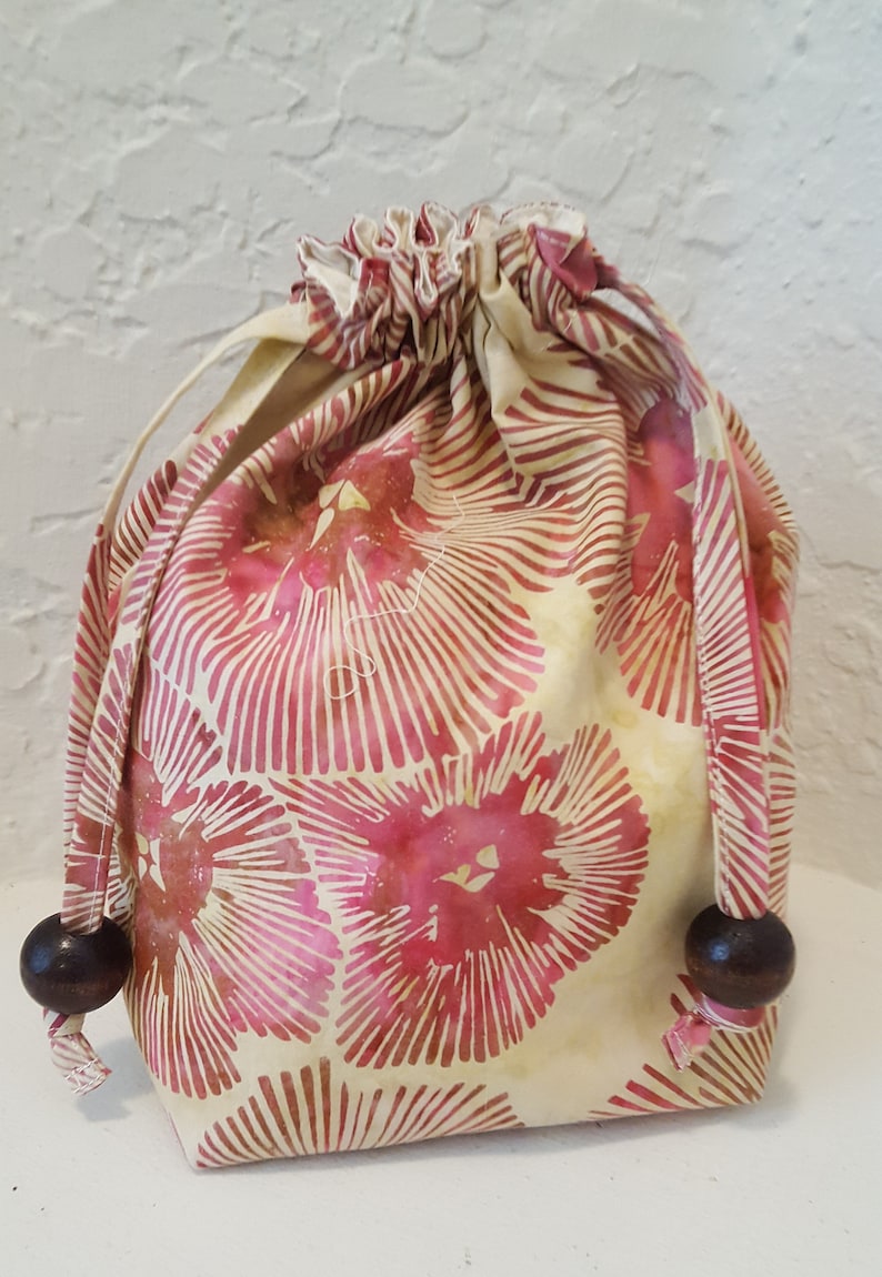 Batik Drawstring Bag \u2013 Red Hues