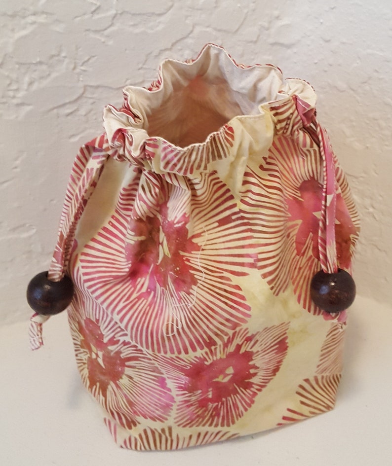 Batik Drawstring Bag \u2013 Red Hues