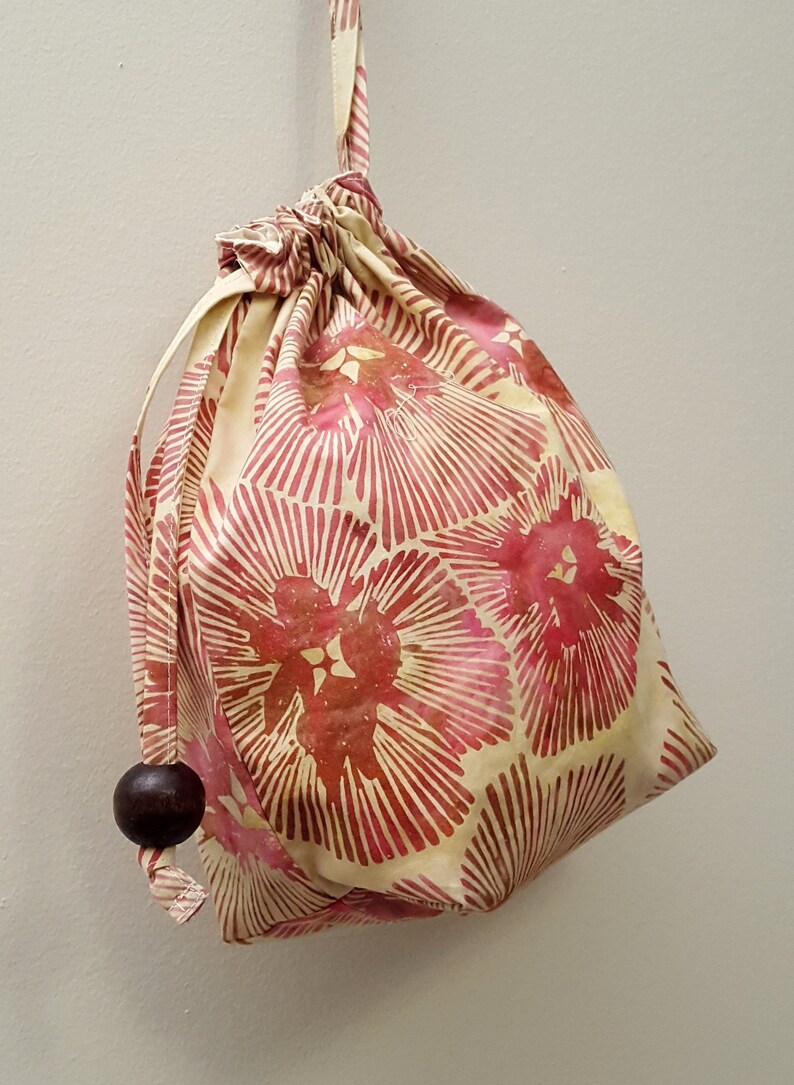 Batik Drawstring Bag \u2013 Red Hues