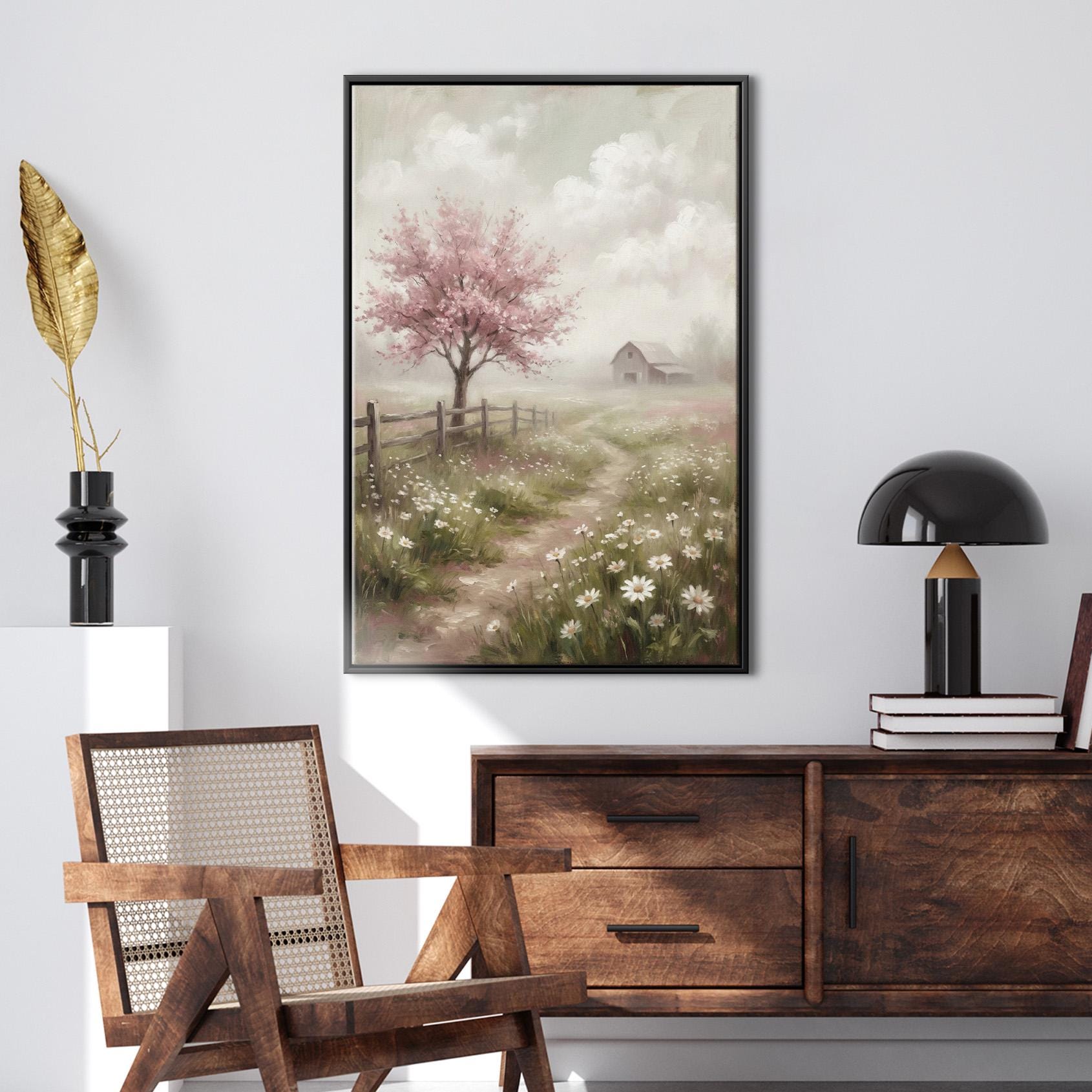 Spring Farmhouse Printable Wall Art | Rustic Country Cottage With ...