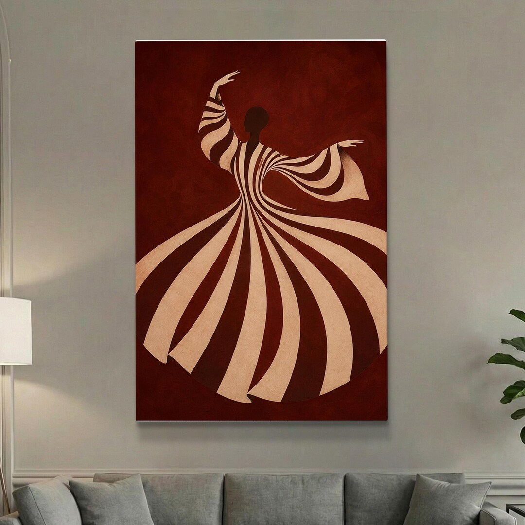 Modern Wall Decor | Printable Art | Abstract Woman Art Print | Striped ...