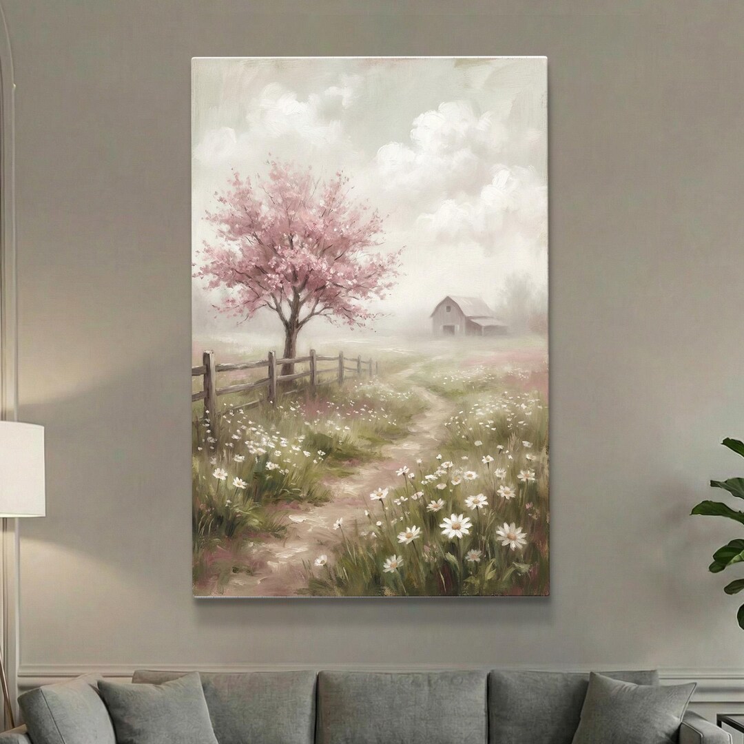Spring Farmhouse Printable Wall Art | Rustic Country Cottage With ...
