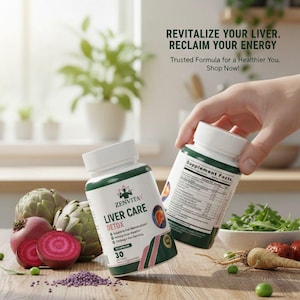 Liver Detox Supplement - Milk Thistle, Artichoke & Beetroot - 60 Capsules