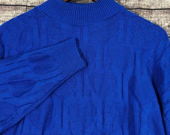 Vintage 80er Jahre American Pride Made in USA Cottagecore Herzen Pullover Frauen Größe 22