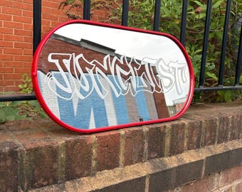 Custom Hand-Engraved “Junglist” Mirror – Handmade, One-of-a-Kind Decor