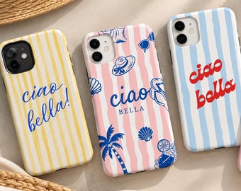 Ciao Bella Phone Case Italian Summer Cute Lemons Amalfi Coast iPhone case