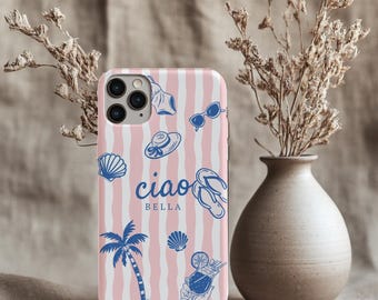 Ciao Bella-telefoonhoesje Italian Summer Cute iPhone-hoesje citroenen Amalfikust