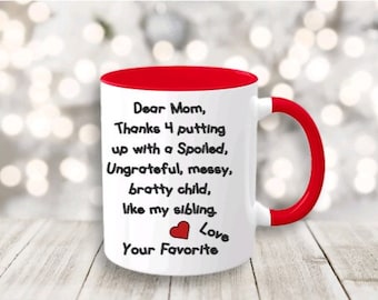 Coffee Mug for Mom, Personalized Mother's Day Gift, Multiple color options
