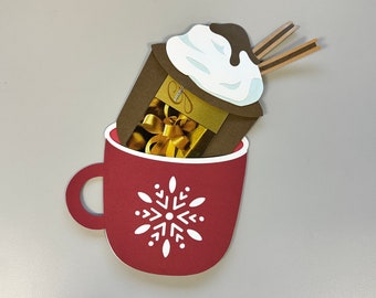 Gift card holder, Coffee, Hot Chocolate, Unique Card Holder