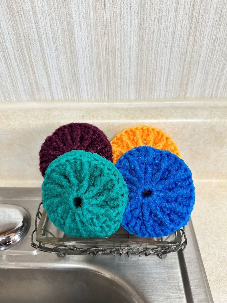 Dish Scrubbie, Nylon Scrubber, Pot Scrubby, Round Dish Scrubby image 6