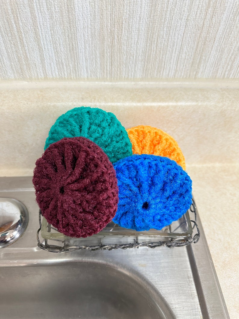 Dish Scrubbie, Nylon Scrubber, Pot Scrubby, Round Dish Scrubby image 7