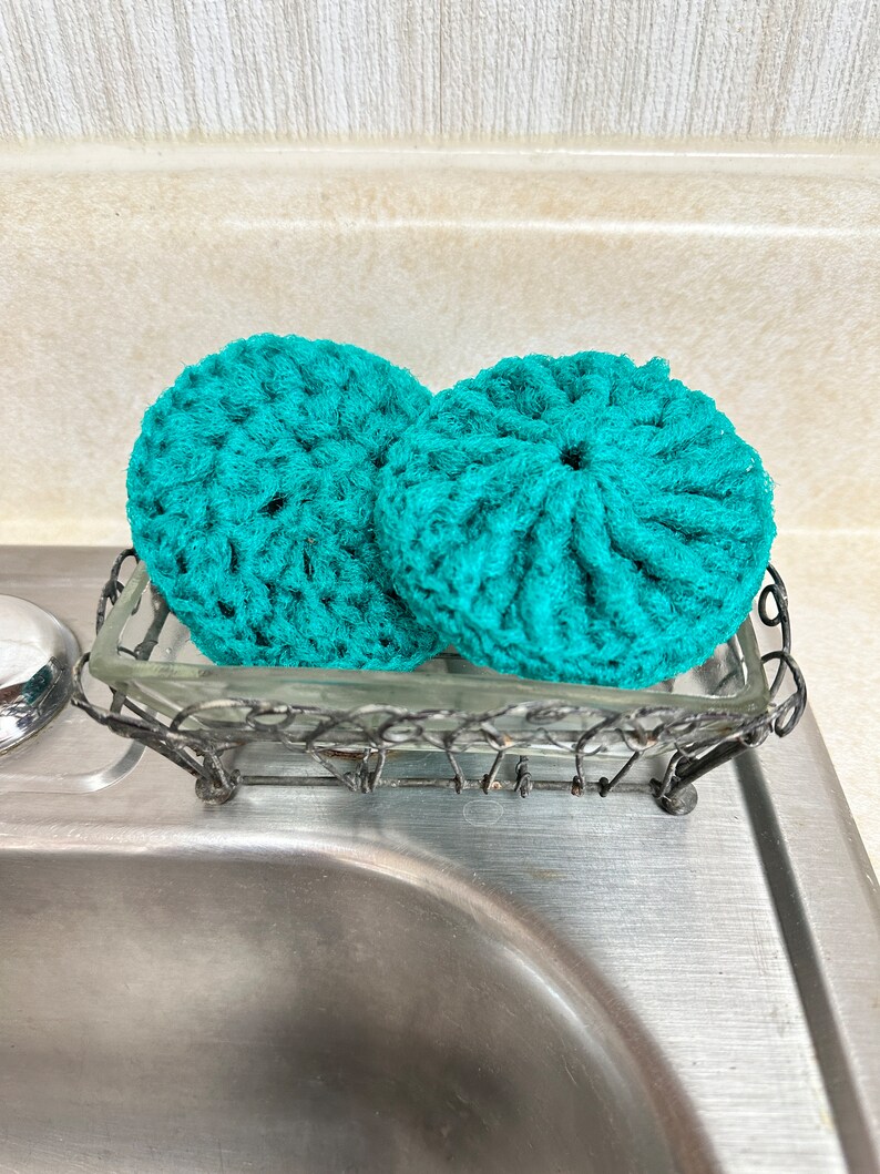 Dish Scrubbie, Nylon Scrubber, Pot Scrubby, Round Dish Scrubby image 5