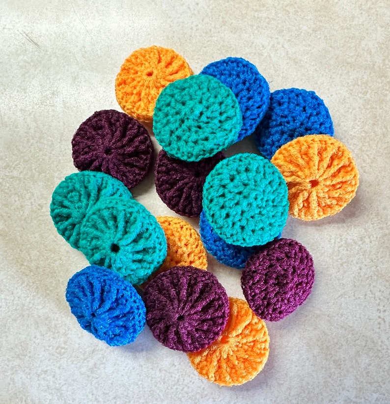 Dish Scrubbie, Nylon Scrubber, Pot Scrubby, Round Dish Scrubby image 1