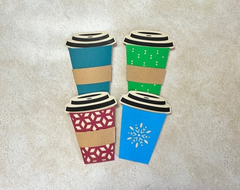 Gift Card Holder, Coffee Take Out Cup Card Holder,  Unique Card Holder