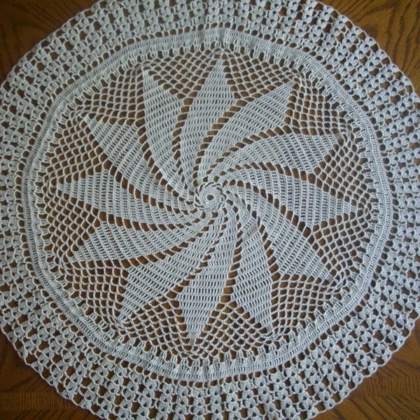 Crocheted Doily / Round Tablecloth