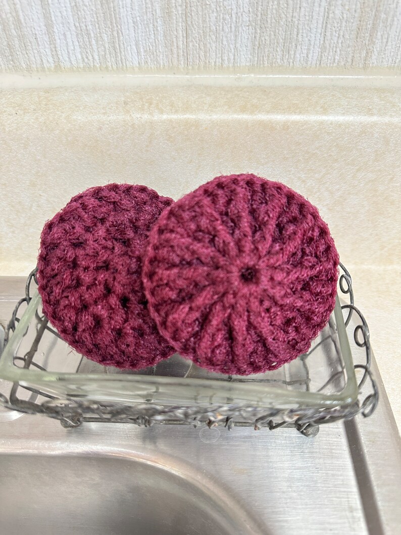 Dish Scrubbie, Nylon Scrubber, Pot Scrubby, Round Dish Scrubby image 3